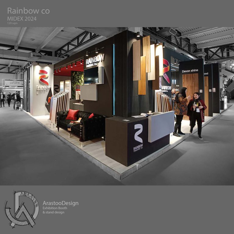 پروژه غرفه سازی بازرگانی رنگین کمان در نمایشگاه میدکس 1402